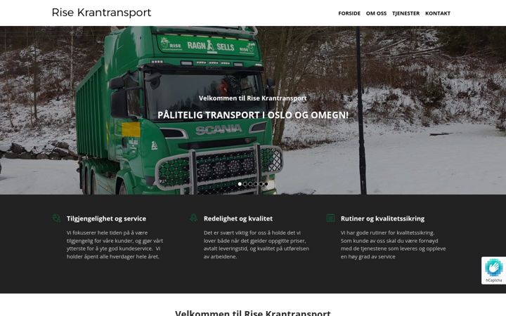 Skjámynd af risekrantransport.no