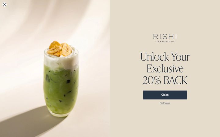Captură de ecran a rishi-tea.com