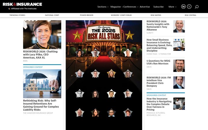 Screenshot of riskandinsurance.com