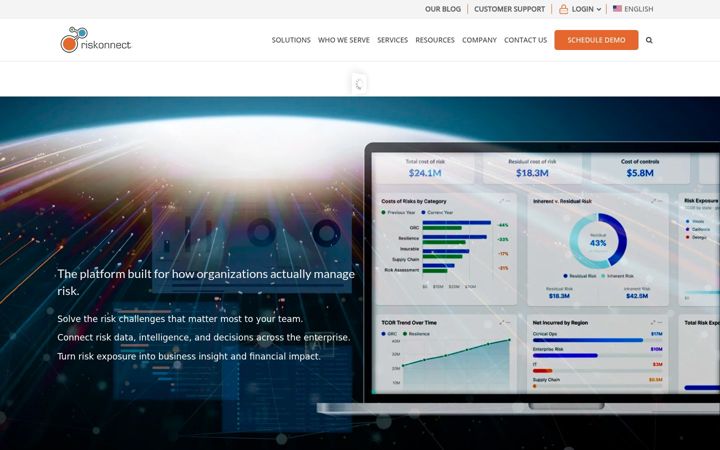 Captura de pantalla de riskonnect.com