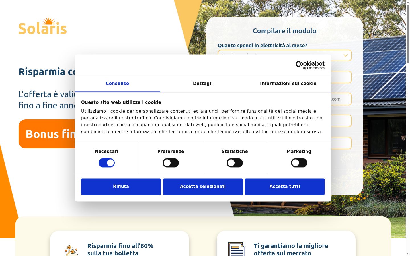 Sutikimo reklamjuostės, rodytos prieš bet kokią sąveiką, ekrano kopija