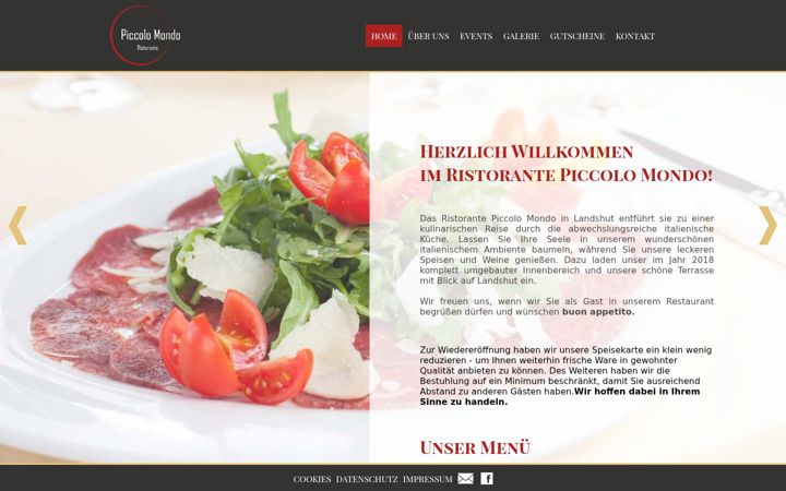 Screenshot of ristorante-piccolo-mondo.de