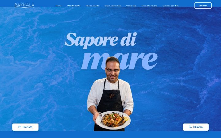 Skærmbillede af ristorantebakkala.it