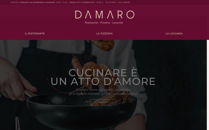 Screenshot of ristorantedamaro.it