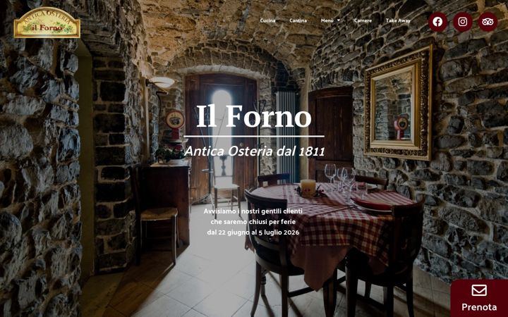 Zrzut ekranu ristoranteforno.com
