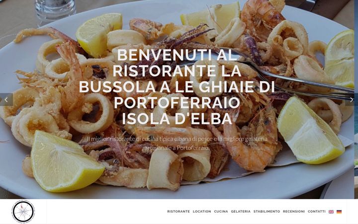 Screenshot of ristorantelabussolaelba.it