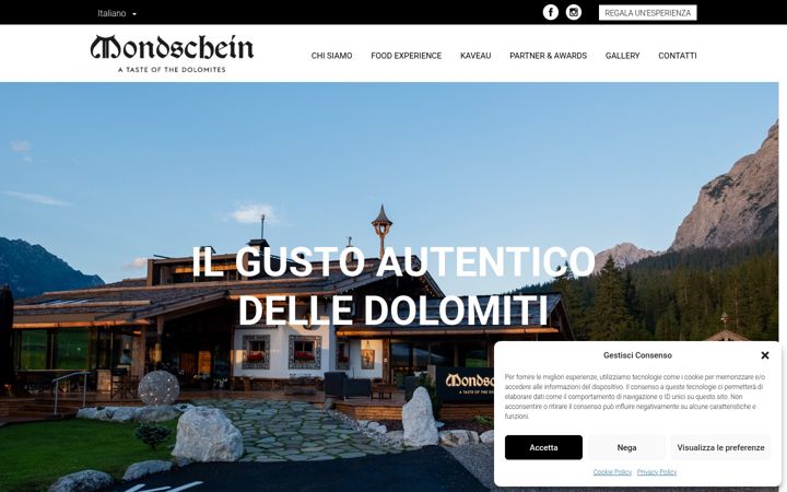 Screenshot του ristorantemondschein.it