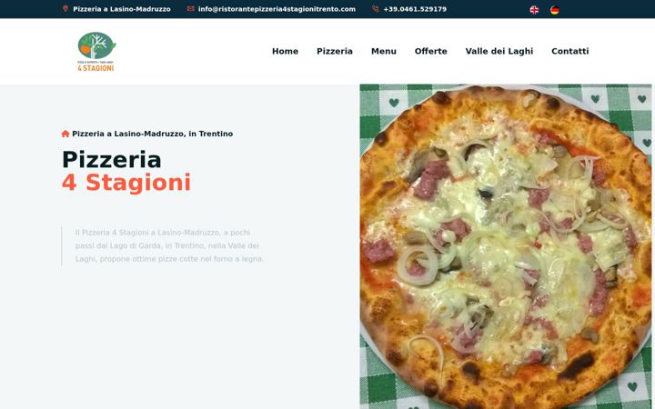 Posnetek zaslona ristorantepizzeria4stagionitrento.com