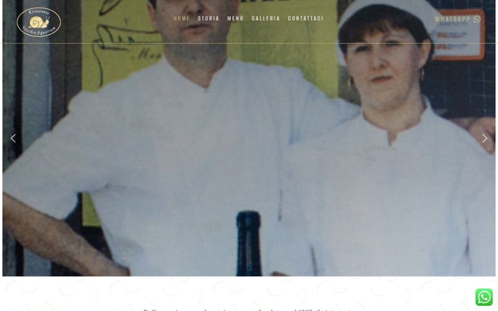 Screenshot stránky ristorantevecchioaquarium.it