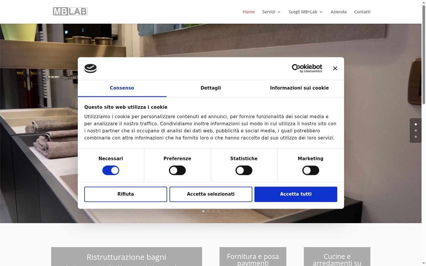 Captura de ecrã do banner de consentimento apresentado antes de qualquer interação