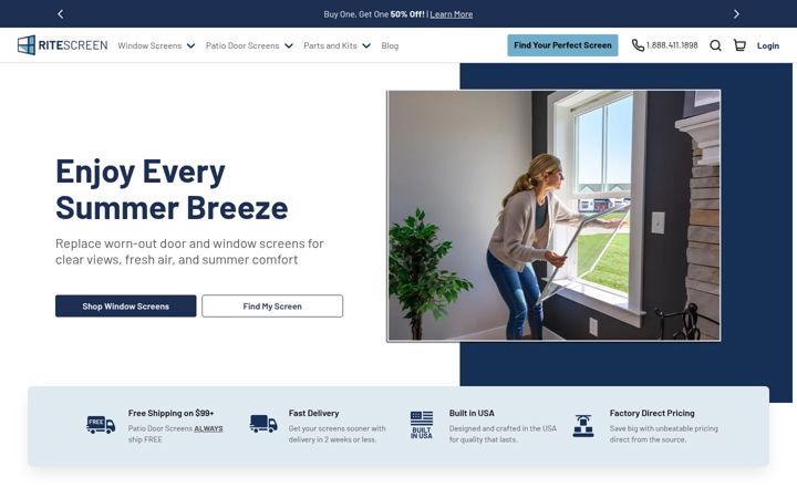 Screenshot of ritescreen.com