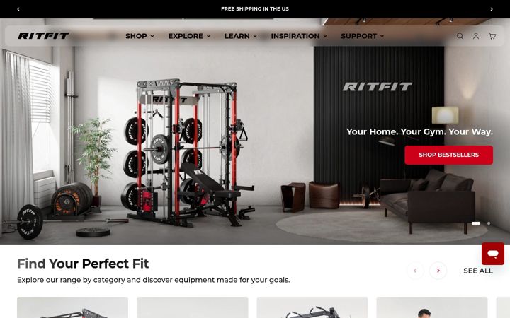 Screenshot stránky ritfitsports.com