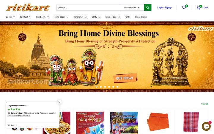 Screenshot of ritikart.com