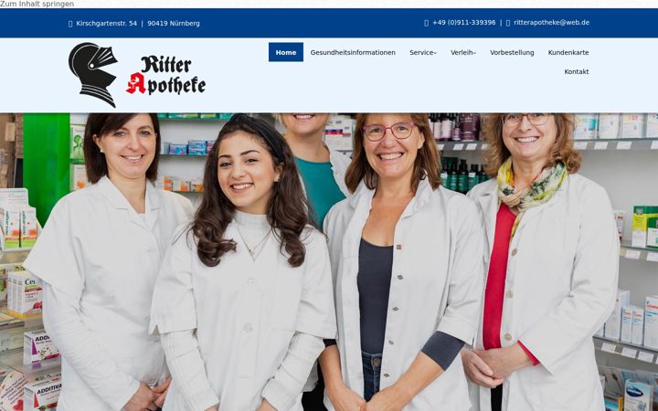 Screenshot of ritter-apotheke-nuernberg.de