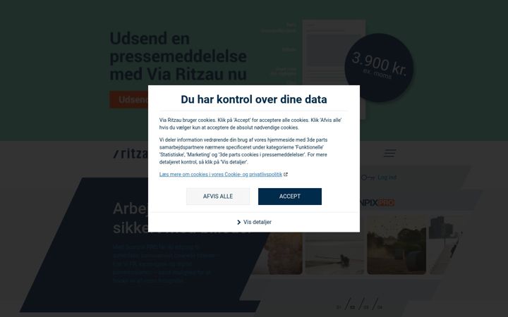 Captura de pantalla de ritzau.com