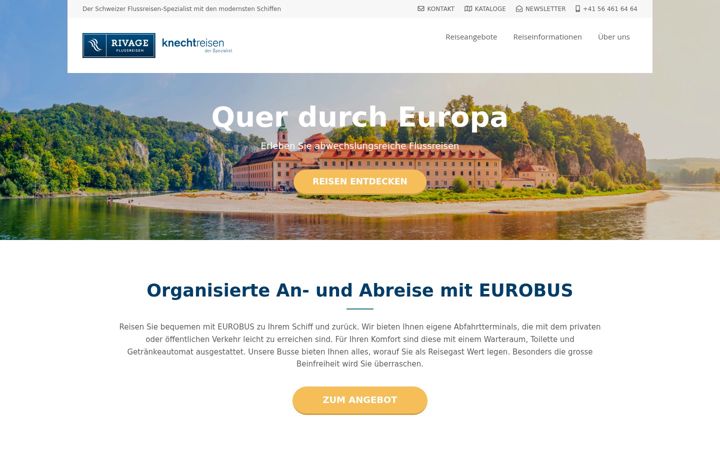 Screenshot of rivage-flussreisen.ch