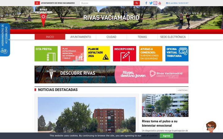 Screenshot of rivasciudad.es