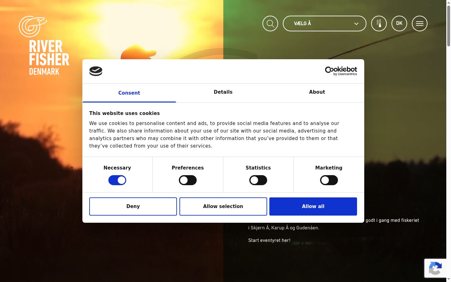 Screenshot van de toestemmingsbanner zoals getoond vóór enige interactie
