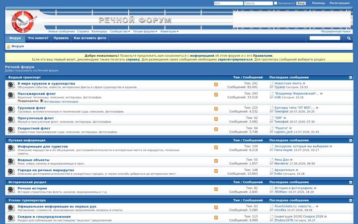 Screenshot of riverforum.net
