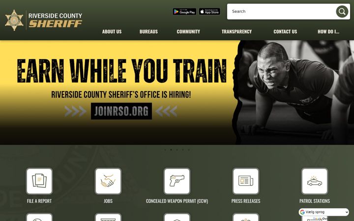 Screenshot of riversidesheriff.org