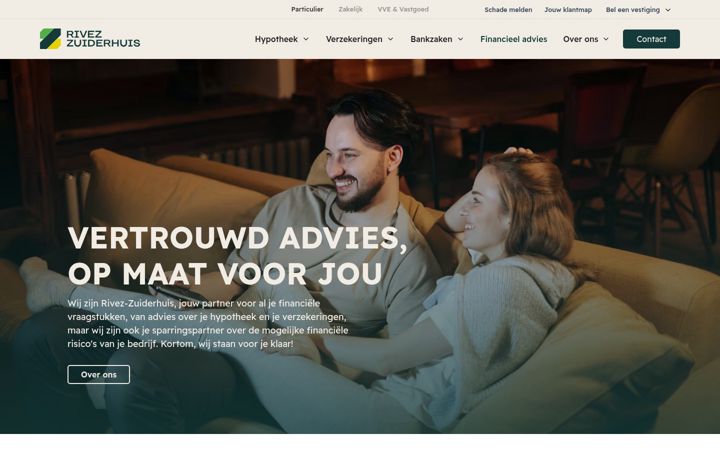 Screenshot van rivezzuiderhuis.nl
