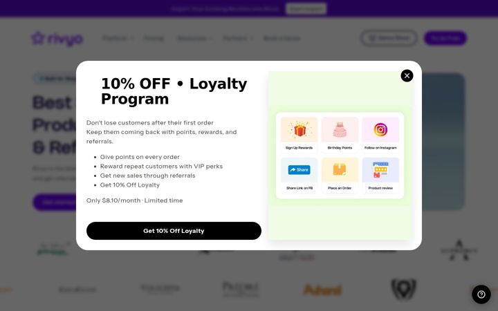 Screenshot of rivyo.com