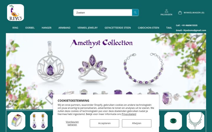 Screenshot of riyogems.com