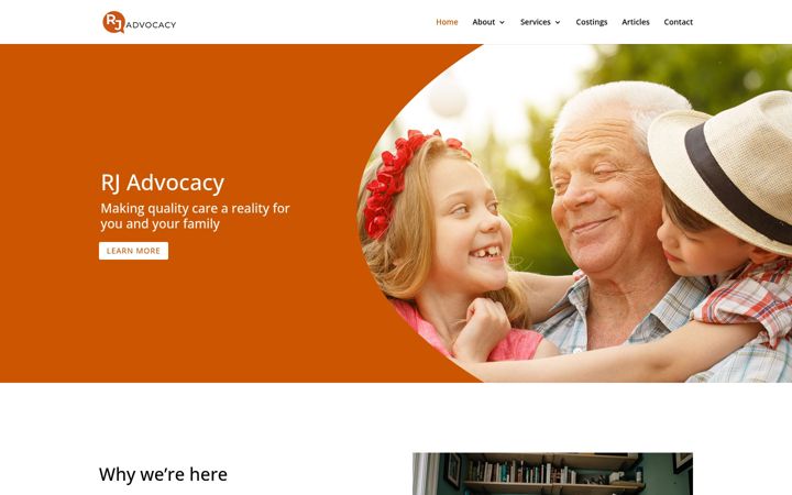 Captură de ecran a rjadvocacyservices.co.uk