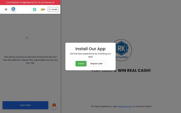 Screenshot of rkplayers.com