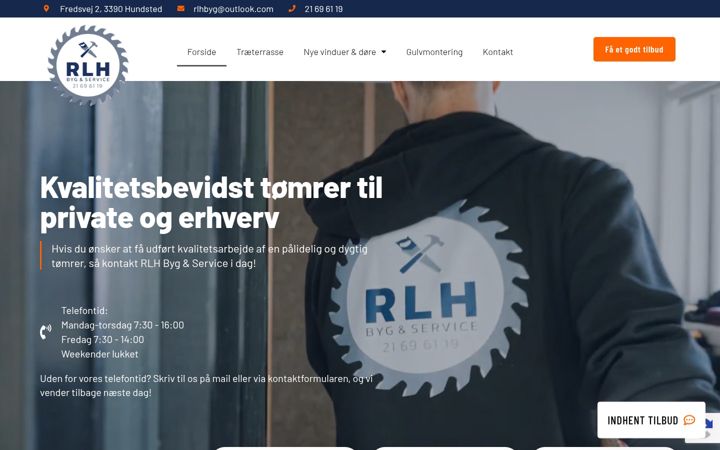 Screenshot of rlhbygogservice.dk