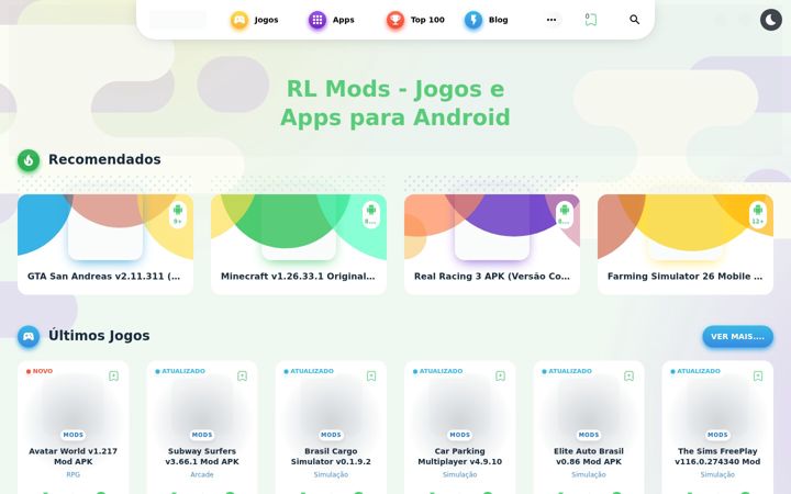Screenshot of rlmods.com