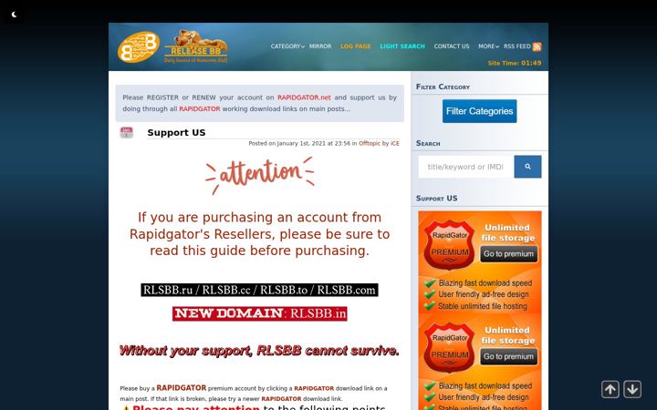 Screenshot of rlsbb.cc