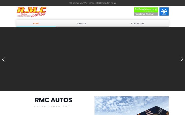 Skärmbild av rmcautos.co.uk