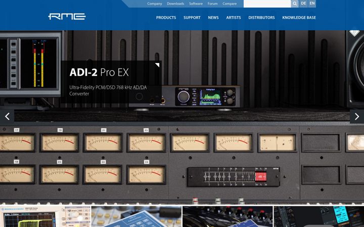 Screenshot of rme-audio.de