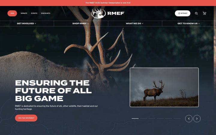 Екранна снимка на rmef.org