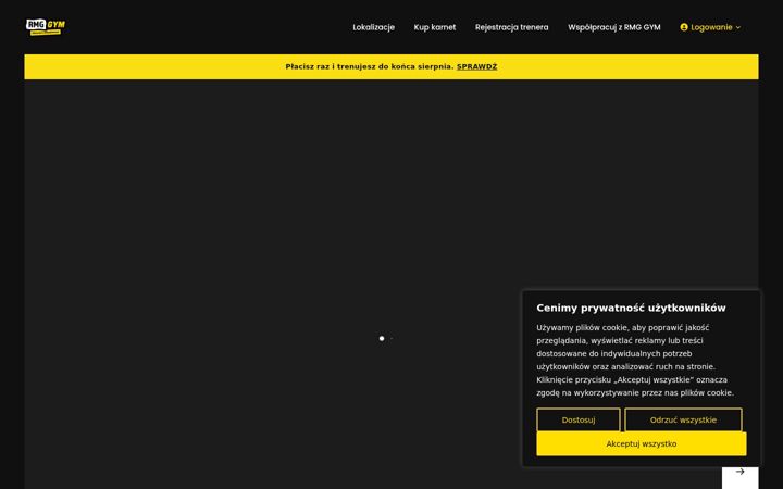 Screenshot stránky rmggym.pl