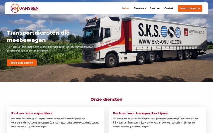 Skærmbillede af rmjanssen.nl