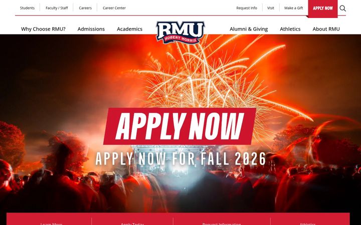 Screenshot von rmu.edu