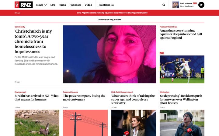 Screenshot di rnz.co.nz