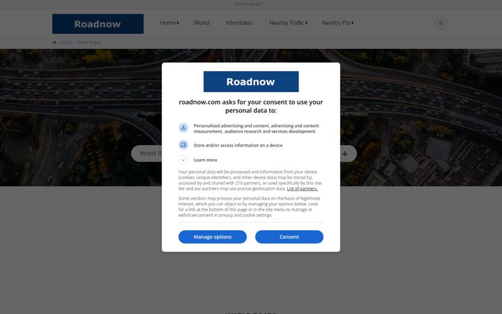 Screenshot of roadnow.com