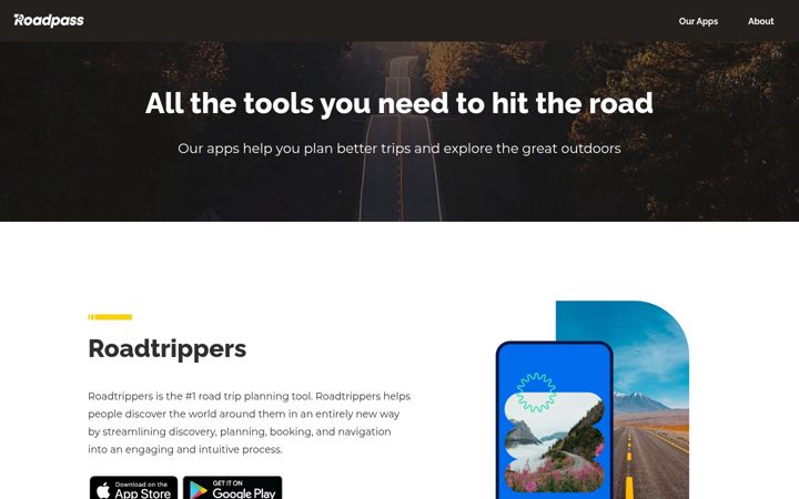 Екранна снимка на roadpass.com