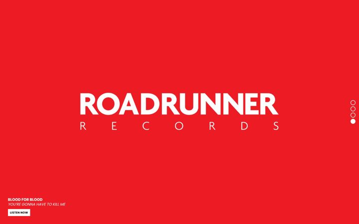 Screenshot of roadrunnerrecords.com