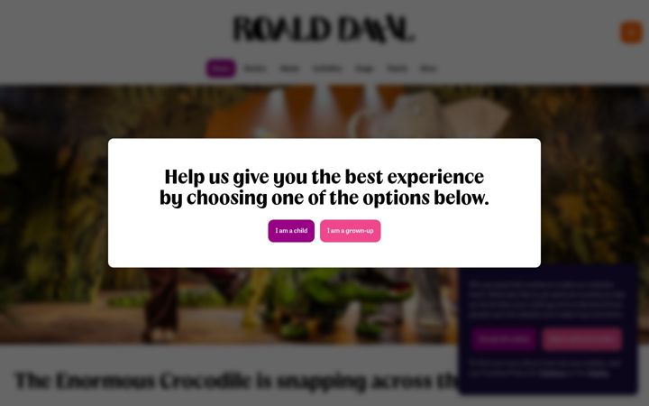 Screenshot of roalddahl.com