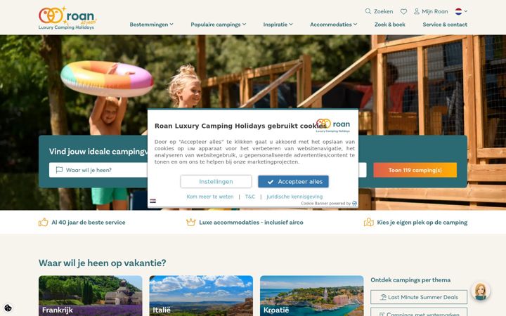 Screenshot of roan.nl