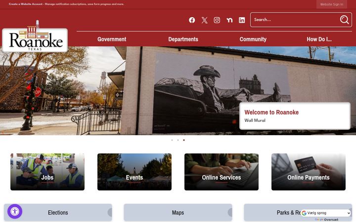 Screenshot of roanoketexas.com