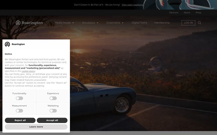 Screenshot of roarington.com