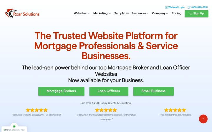 Screenshot of roarsolutions.com