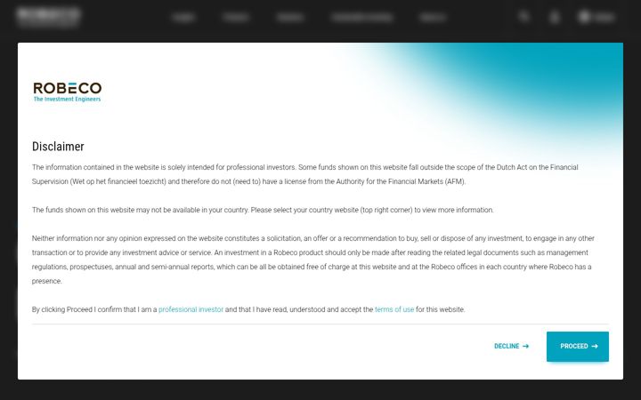 Screenshot of robeco.com