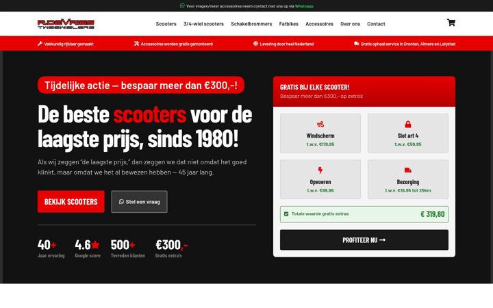 Ekrano kopija robertdevriestweewielers.nl
