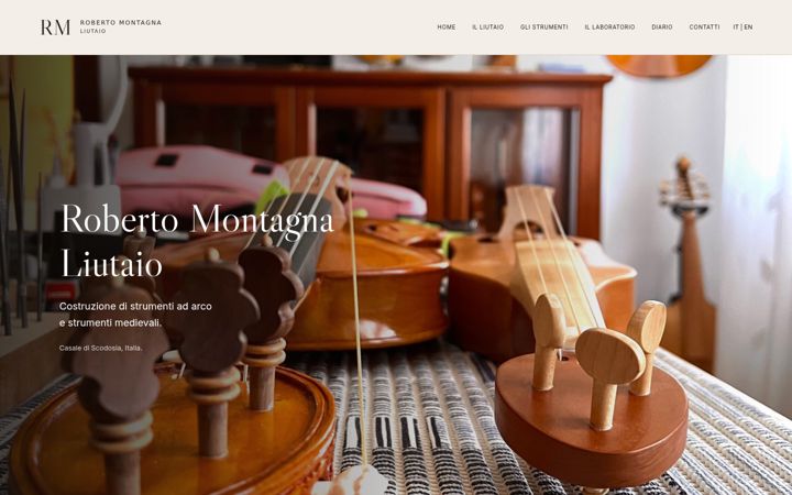 Screenshot of robertomontagnaliutaio.it